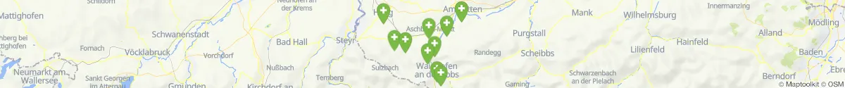 Map view for Pharmacies emergency services nearby Biberbach (Amstetten, Niederösterreich)